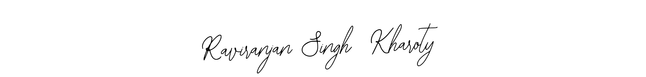 You can use this online signature creator to create a handwritten signature for the name Raviranjan Singh  Kharoty. This is the best online autograph maker. Raviranjan Singh  Kharoty signature style 12 images and pictures png