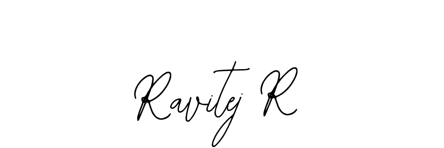 How to make Ravitej R name signature. Use Bearetta-2O07w style for creating short signs online. This is the latest handwritten sign. Ravitej R signature style 12 images and pictures png