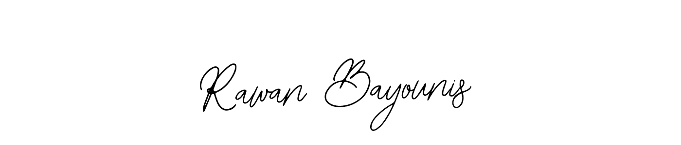 How to Draw Rawan Bayounis signature style? Bearetta-2O07w is a latest design signature styles for name Rawan Bayounis. Rawan Bayounis signature style 12 images and pictures png