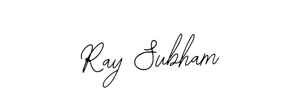 Use a signature maker to create a handwritten signature online. With this signature software, you can design (Bearetta-2O07w) your own signature for name Ray Subham. Ray Subham signature style 12 images and pictures png
