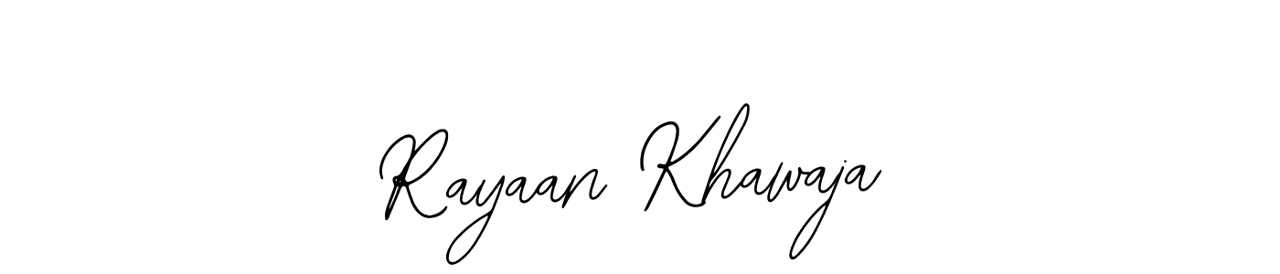 How to make Rayaan Khawaja name signature. Use Bearetta-2O07w style for creating short signs online. This is the latest handwritten sign. Rayaan Khawaja signature style 12 images and pictures png