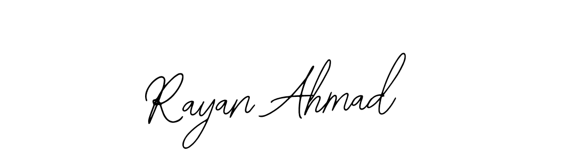 How to make Rayan Ahmad name signature. Use Bearetta-2O07w style for creating short signs online. This is the latest handwritten sign. Rayan Ahmad signature style 12 images and pictures png