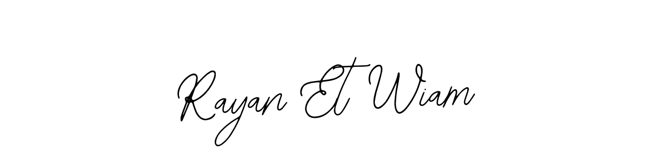 How to Draw Rayan Et Wiam signature style? Bearetta-2O07w is a latest design signature styles for name Rayan Et Wiam. Rayan Et Wiam signature style 12 images and pictures png