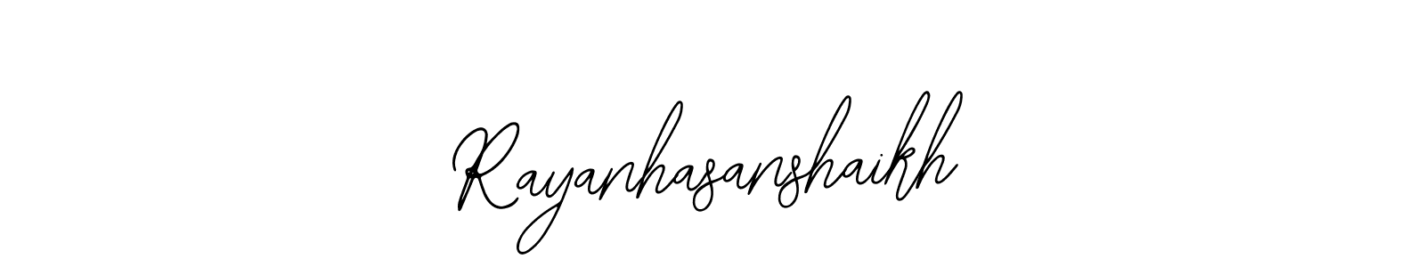 Make a beautiful signature design for name Rayanhasanshaikh. With this signature (Bearetta-2O07w) style, you can create a handwritten signature for free. Rayanhasanshaikh signature style 12 images and pictures png
