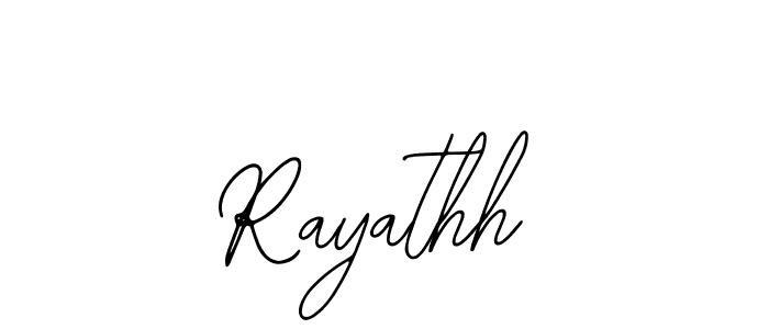 Design your own signature with our free online signature maker. With this signature software, you can create a handwritten (Bearetta-2O07w) signature for name Rayathh. Rayathh signature style 12 images and pictures png