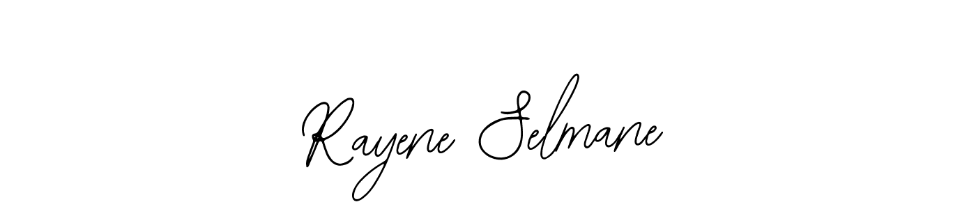 How to make Rayene Selmane name signature. Use Bearetta-2O07w style for creating short signs online. This is the latest handwritten sign. Rayene Selmane signature style 12 images and pictures png