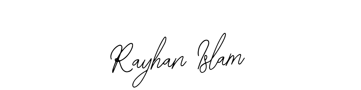 How to make Rayhan Islam signature? Bearetta-2O07w is a professional autograph style. Create handwritten signature for Rayhan Islam name. Rayhan Islam signature style 12 images and pictures png