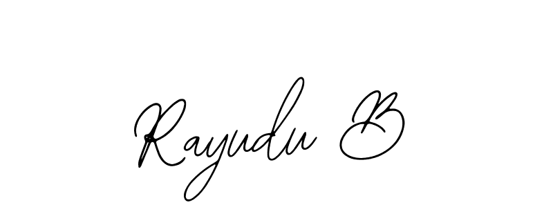 Here are the top 10 professional signature styles for the name Rayudu B. These are the best autograph styles you can use for your name. Rayudu B signature style 12 images and pictures png