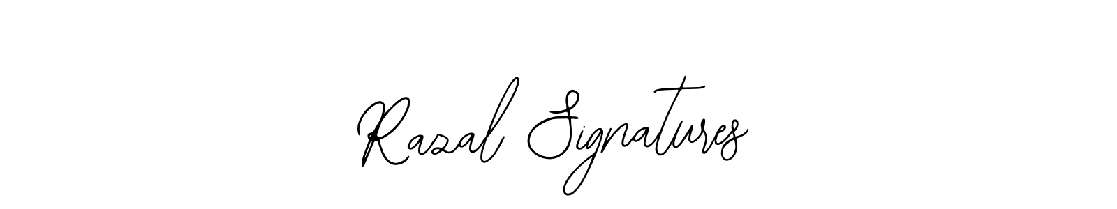 if you are searching for the best signature style for your name Razal Signatures. so please give up your signature search. here we have designed multiple signature styles  using Bearetta-2O07w. Razal Signatures signature style 12 images and pictures png
