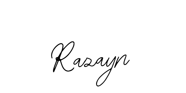 How to make Razayn name signature. Use Bearetta-2O07w style for creating short signs online. This is the latest handwritten sign. Razayn signature style 12 images and pictures png