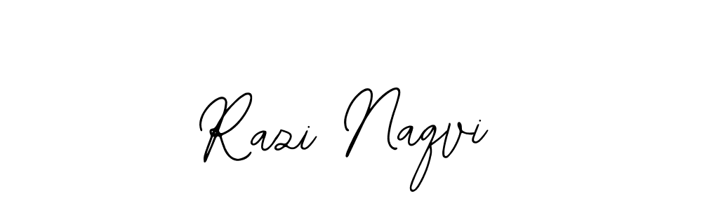 How to make Razi Naqvi name signature. Use Bearetta-2O07w style for creating short signs online. This is the latest handwritten sign. Razi Naqvi signature style 12 images and pictures png