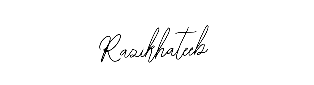 Use a signature maker to create a handwritten signature online. With this signature software, you can design (Bearetta-2O07w) your own signature for name Razikhateeb. Razikhateeb signature style 12 images and pictures png