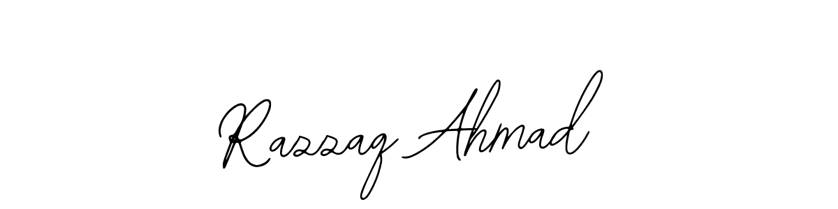 Similarly Bearetta-2O07w is the best handwritten signature design. Signature creator online .You can use it as an online autograph creator for name Razzaq Ahmad. Razzaq Ahmad signature style 12 images and pictures png