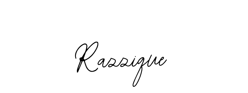 Design your own signature with our free online signature maker. With this signature software, you can create a handwritten (Bearetta-2O07w) signature for name Razzique. Razzique signature style 12 images and pictures png
