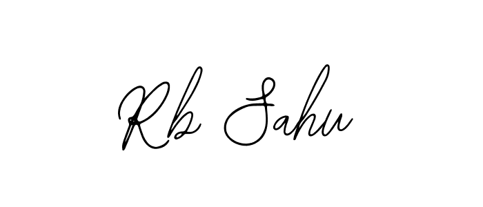 You should practise on your own different ways (Bearetta-2O07w) to write your name (Rb Sahu) in signature. don't let someone else do it for you. Rb Sahu signature style 12 images and pictures png