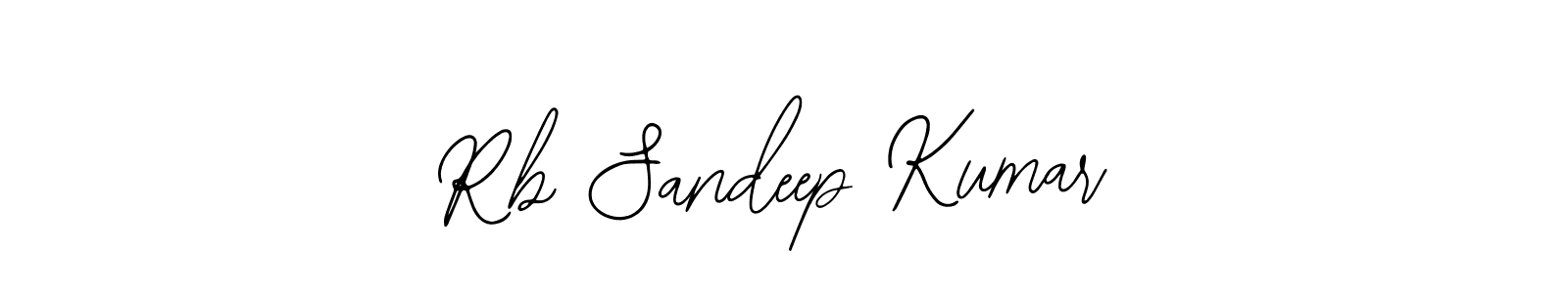 How to make Rb Sandeep Kumar name signature. Use Bearetta-2O07w style for creating short signs online. This is the latest handwritten sign. Rb Sandeep Kumar signature style 12 images and pictures png