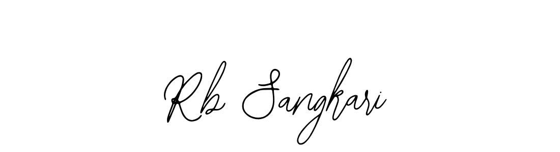 How to make Rb Sangkari name signature. Use Bearetta-2O07w style for creating short signs online. This is the latest handwritten sign. Rb Sangkari signature style 12 images and pictures png