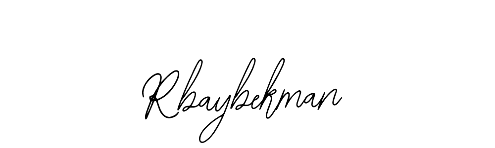 Make a beautiful signature design for name Rbaybekman. With this signature (Bearetta-2O07w) style, you can create a handwritten signature for free. Rbaybekman signature style 12 images and pictures png