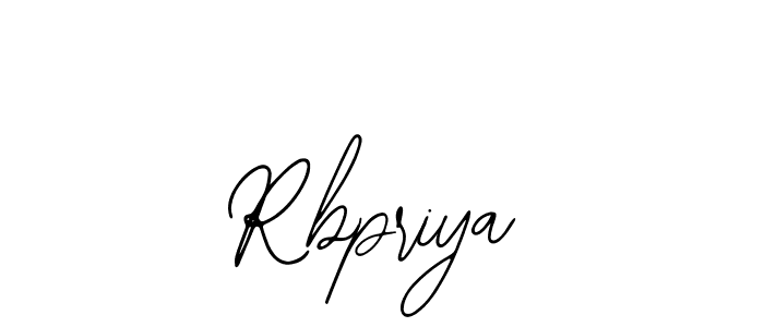 How to make Rbpriya name signature. Use Bearetta-2O07w style for creating short signs online. This is the latest handwritten sign. Rbpriya signature style 12 images and pictures png