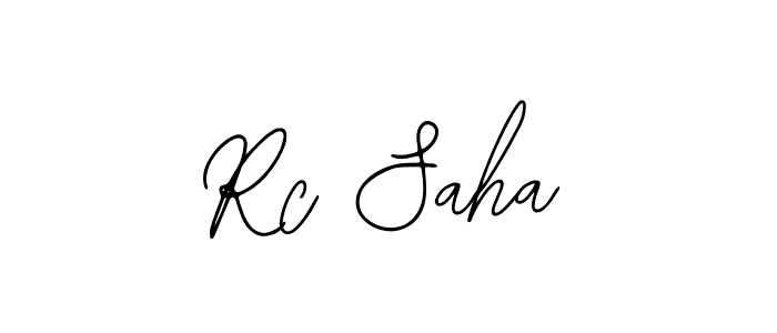 The best way (Bearetta-2O07w) to make a short signature is to pick only two or three words in your name. The name Rc Saha include a total of six letters. For converting this name. Rc Saha signature style 12 images and pictures png