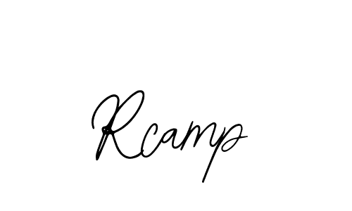 How to make Rcamp signature? Bearetta-2O07w is a professional autograph style. Create handwritten signature for Rcamp name. Rcamp signature style 12 images and pictures png