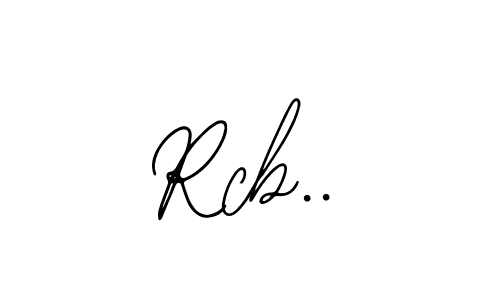 if you are searching for the best signature style for your name Rcb... so please give up your signature search. here we have designed multiple signature styles  using Bearetta-2O07w. Rcb.. signature style 12 images and pictures png