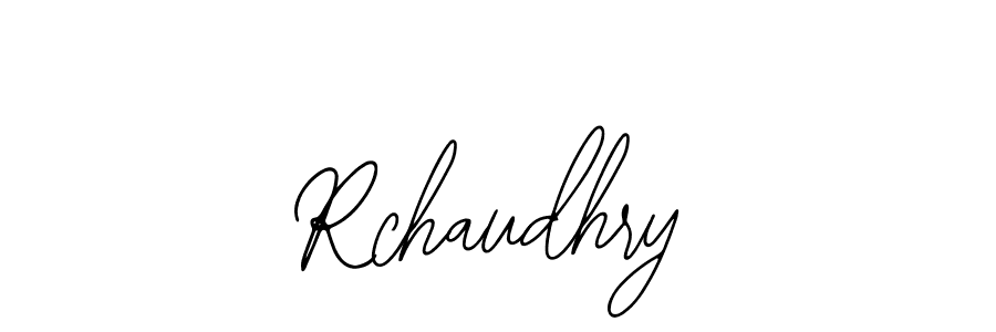 How to make Rchaudhry name signature. Use Bearetta-2O07w style for creating short signs online. This is the latest handwritten sign. Rchaudhry signature style 12 images and pictures png