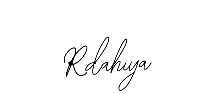 You should practise on your own different ways (Bearetta-2O07w) to write your name (Rdahiya) in signature. don't let someone else do it for you. Rdahiya signature style 12 images and pictures png