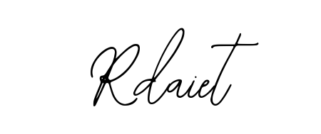 Create a personalized artistic stamp with Rdaiet in Bearetta-2O07w font. Perfect for visual artists, designers, and influencers. Rdaiet signature style 12 images and pictures png