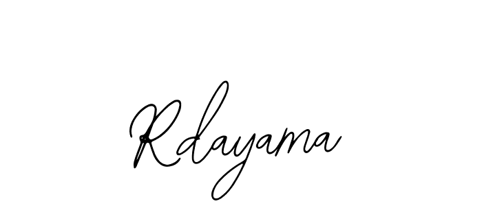 Use a signature maker to create a handwritten signature online. With this signature software, you can design (Bearetta-2O07w) your own signature for name Rdayama. Rdayama signature style 12 images and pictures png