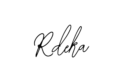 Use a signature maker to create a handwritten signature online. With this signature software, you can design (Bearetta-2O07w) your own signature for name Rdeka. Rdeka signature style 12 images and pictures png