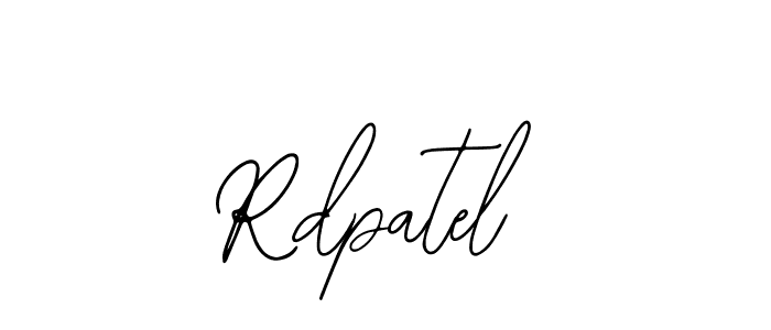 How to make Rdpatel signature? Bearetta-2O07w is a professional autograph style. Create handwritten signature for Rdpatel name. Rdpatel signature style 12 images and pictures png