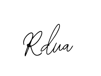 How to make Rdua name signature. Use Bearetta-2O07w style for creating short signs online. This is the latest handwritten sign. Rdua signature style 12 images and pictures png