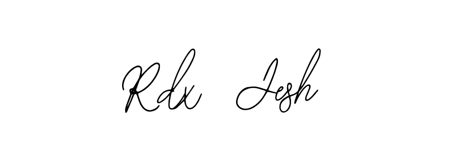 You should practise on your own different ways (Bearetta-2O07w) to write your name (Rdx  Jesh) in signature. don't let someone else do it for you. Rdx  Jesh signature style 12 images and pictures png