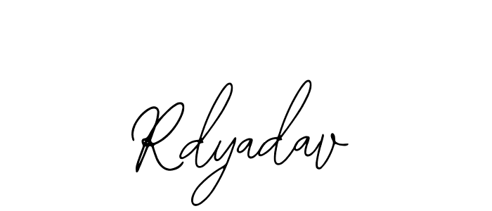You should practise on your own different ways (Bearetta-2O07w) to write your name (Rdyadav) in signature. don't let someone else do it for you. Rdyadav signature style 12 images and pictures png