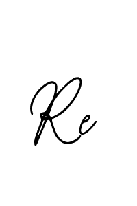 You should practise on your own different ways (Bearetta-2O07w) to write your name (Re) in signature. don't let someone else do it for you. Re signature style 12 images and pictures png