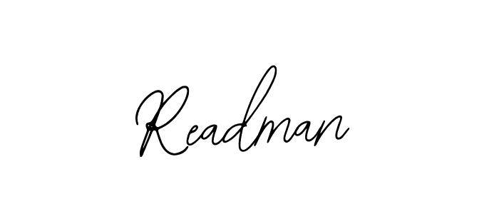 How to make Readman signature? Bearetta-2O07w is a professional autograph style. Create handwritten signature for Readman name. Readman signature style 12 images and pictures png