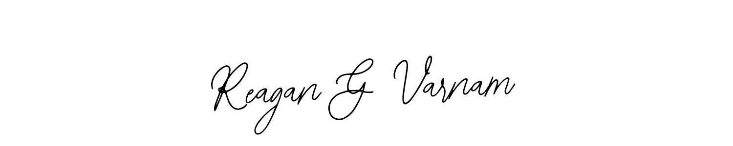 Bearetta-2O07w is a professional signature style that is perfect for those who want to add a touch of class to their signature. It is also a great choice for those who want to make their signature more unique. Get Reagan G Varnam name to fancy signature for free. Reagan G Varnam signature style 12 images and pictures png