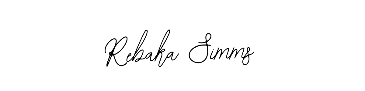 Create a beautiful signature design for name Rebaka Simms. With this signature (Bearetta-2O07w) fonts, you can make a handwritten signature for free. Rebaka Simms signature style 12 images and pictures png