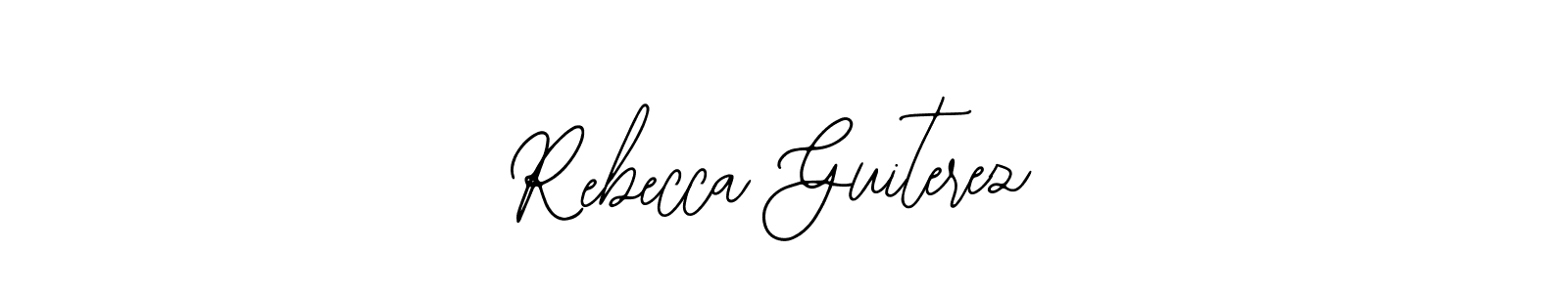 Bearetta-2O07w is a professional signature style that is perfect for those who want to add a touch of class to their signature. It is also a great choice for those who want to make their signature more unique. Get Rebecca Guiterez name to fancy signature for free. Rebecca Guiterez signature style 12 images and pictures png