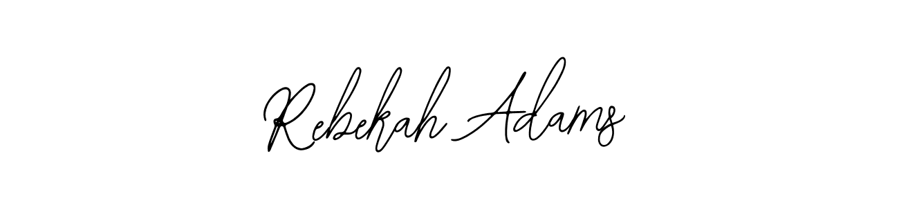 You can use this online signature creator to create a handwritten signature for the name Rebekah Adams. This is the best online autograph maker. Rebekah Adams signature style 12 images and pictures png