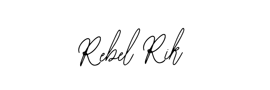 Use a signature maker to create a handwritten signature online. With this signature software, you can design (Bearetta-2O07w) your own signature for name Rebel Rik. Rebel Rik signature style 12 images and pictures png