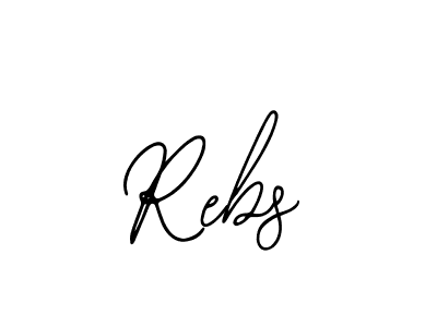You should practise on your own different ways (Bearetta-2O07w) to write your name (Rebs) in signature. don't let someone else do it for you. Rebs signature style 12 images and pictures png