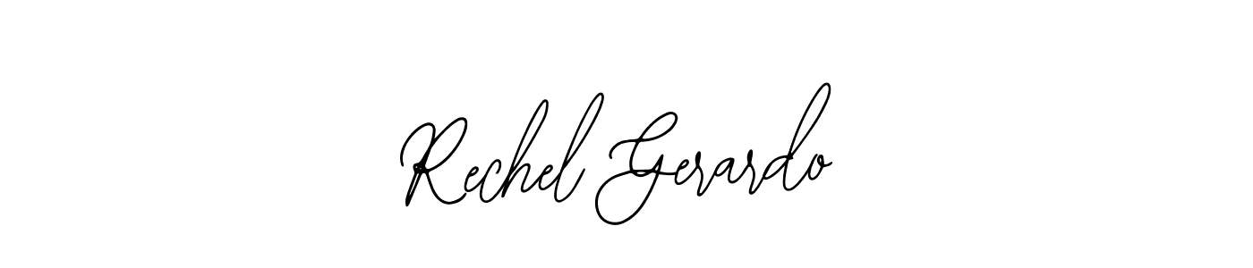 Also You can easily find your signature by using the search form. We will create Rechel Gerardo name handwritten signature images for you free of cost using Bearetta-2O07w sign style. Rechel Gerardo signature style 12 images and pictures png