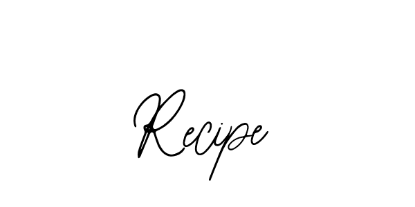 Design your own signature with our free online signature maker. With this signature software, you can create a handwritten (Bearetta-2O07w) signature for name Recipe. Recipe signature style 12 images and pictures png