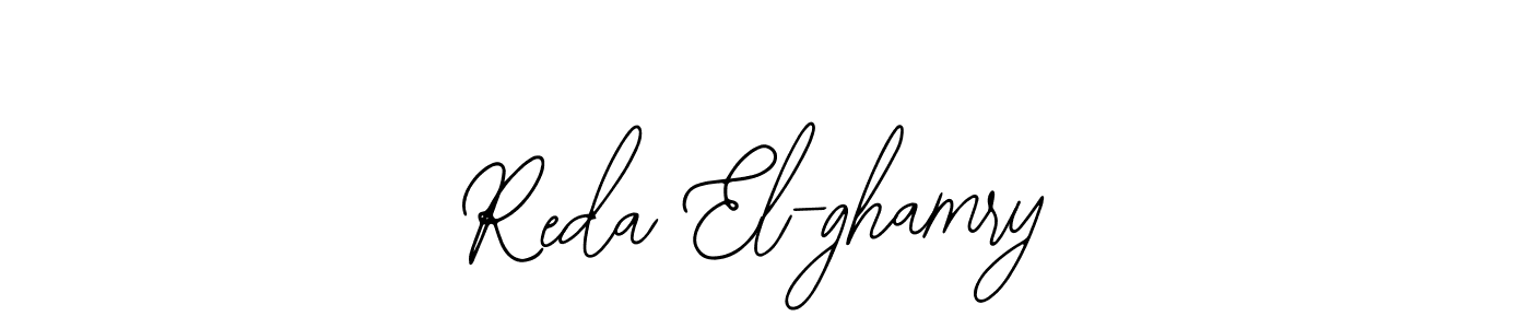 if you are searching for the best signature style for your name Reda El-ghamry. so please give up your signature search. here we have designed multiple signature styles  using Bearetta-2O07w. Reda El-ghamry signature style 12 images and pictures png