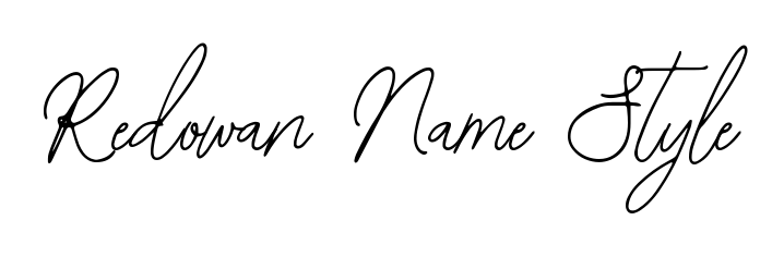 Looking for an artistic signature for Redowan Name Style? The Bearetta-2O07w calligraphy style gives a sophisticated flow suitable for business cards and emails. Redowan Name Style signature style 12 images and pictures png