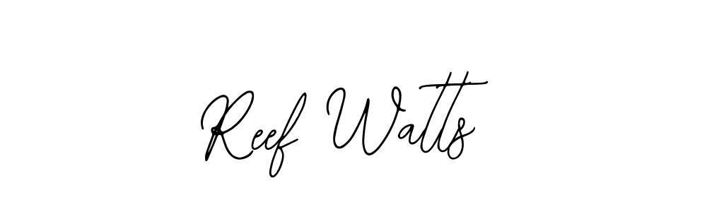 Make a beautiful signature design for name Reef Watts. Use this online signature maker to create a handwritten signature for free. Reef Watts signature style 12 images and pictures png