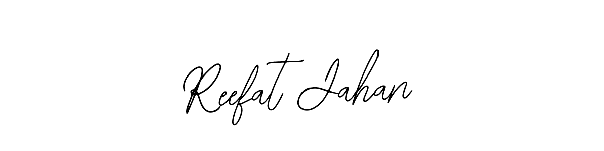 How to make Reefat Jahan name signature. Use Bearetta-2O07w style for creating short signs online. This is the latest handwritten sign. Reefat Jahan signature style 12 images and pictures png