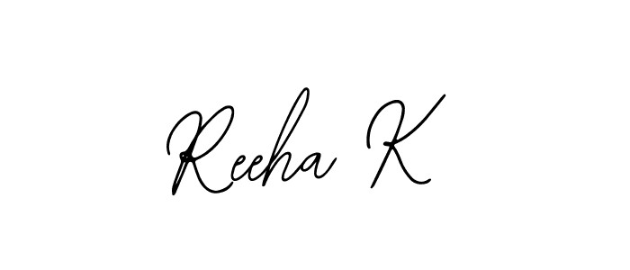 How to make Reeha K signature? Bearetta-2O07w is a professional autograph style. Create handwritten signature for Reeha K name. Reeha K signature style 12 images and pictures png